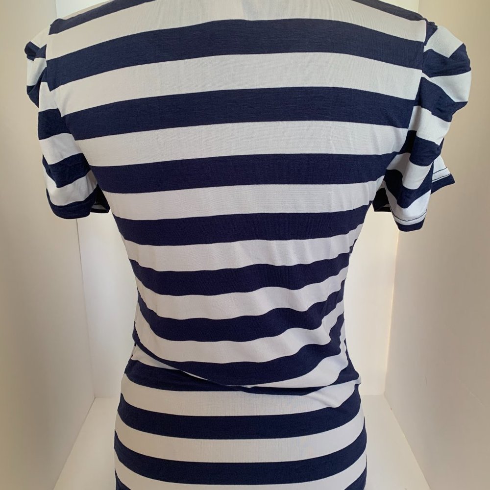 Navy Blue Striped Top - Picture 2 of 3